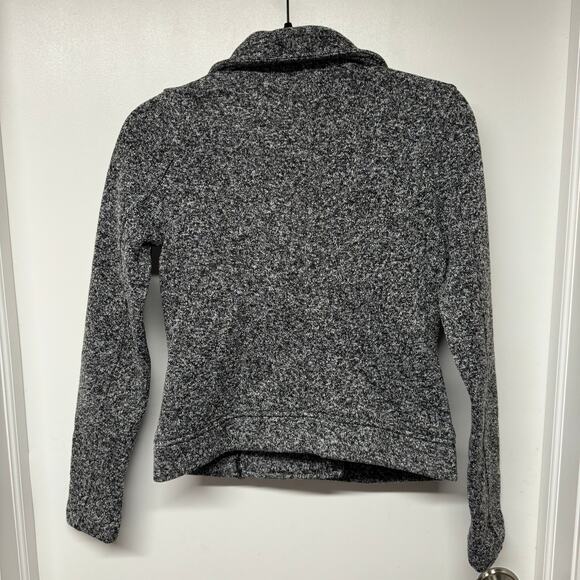 Banana Republic Black Gray Tweed Double Breasted Zip Up Moto Jacket Size XS - Picture 2 of 7